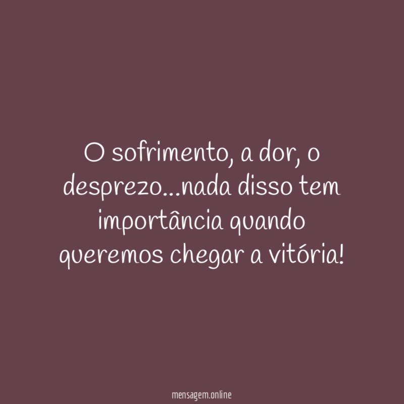 O sofrimento