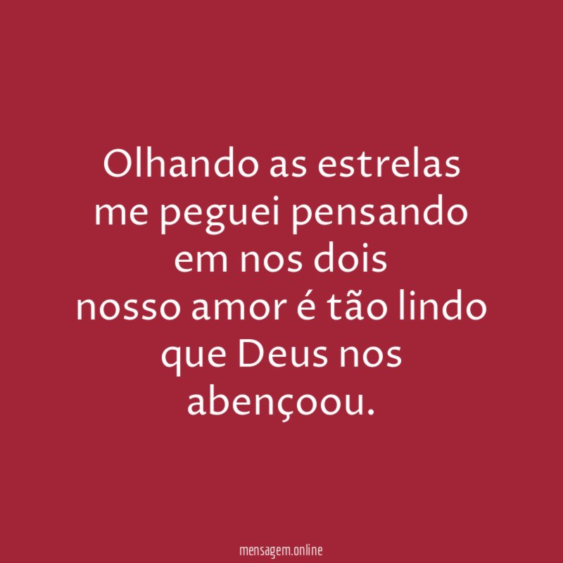 Olhando as estrelas me peguei pensando em nos