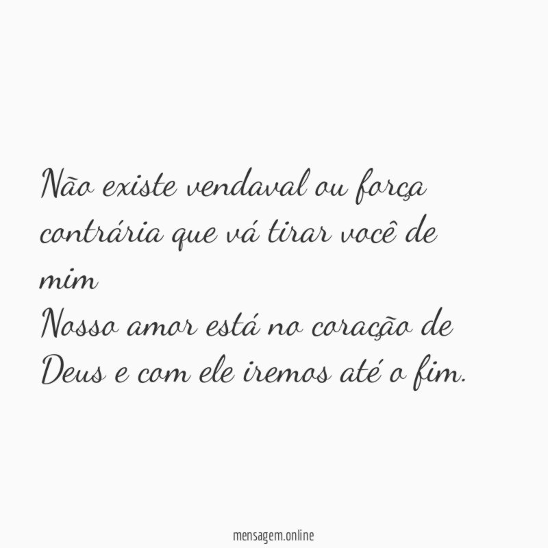 Não existe vendaval ou força contrária que vá