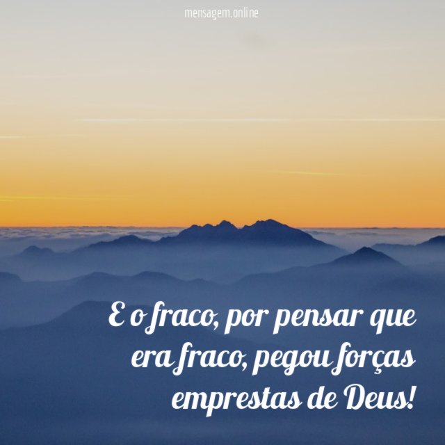 E o fraco