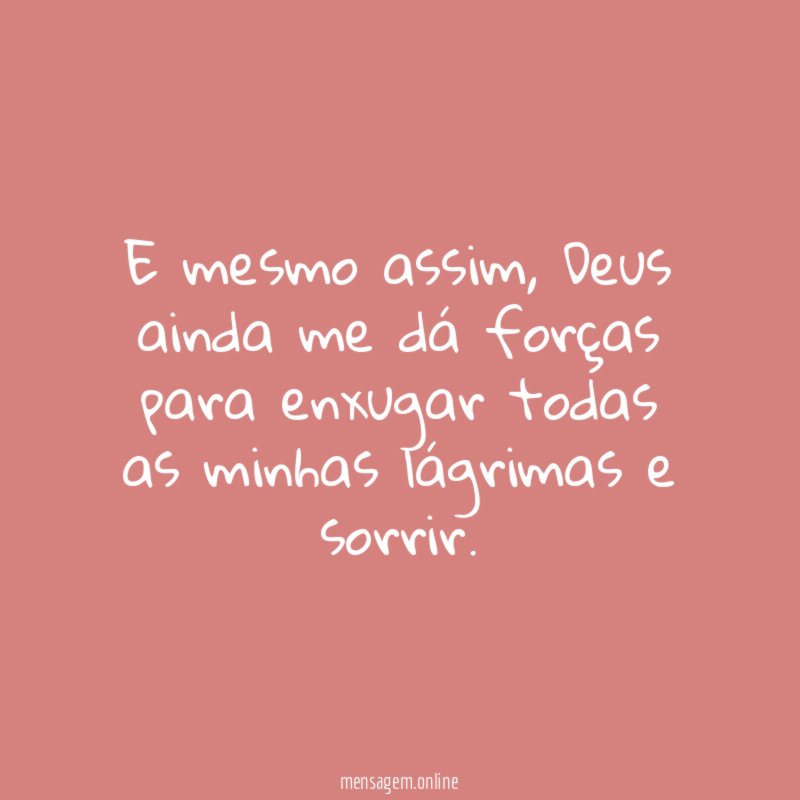 E mesmo assim