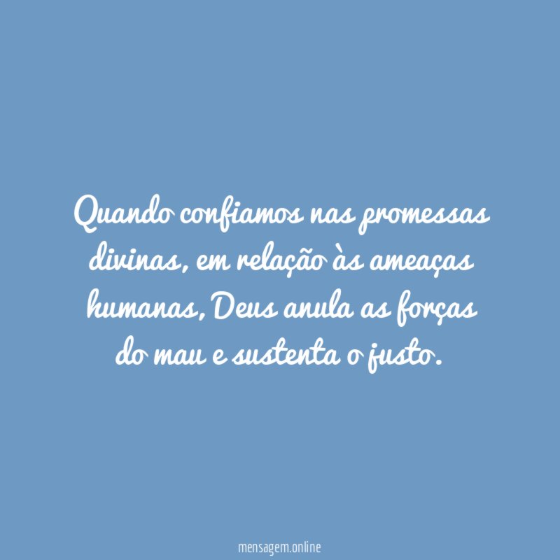 Quando confiamos nas promessas divinas