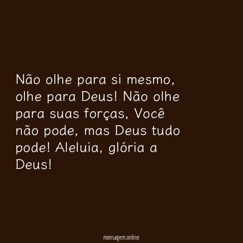 Não olhe para si mesmo