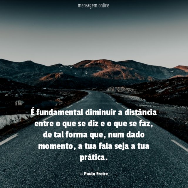 É fundamental diminuir a distância entre o que