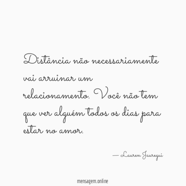 Distância não necessariamente vai arruinar um relacionamento