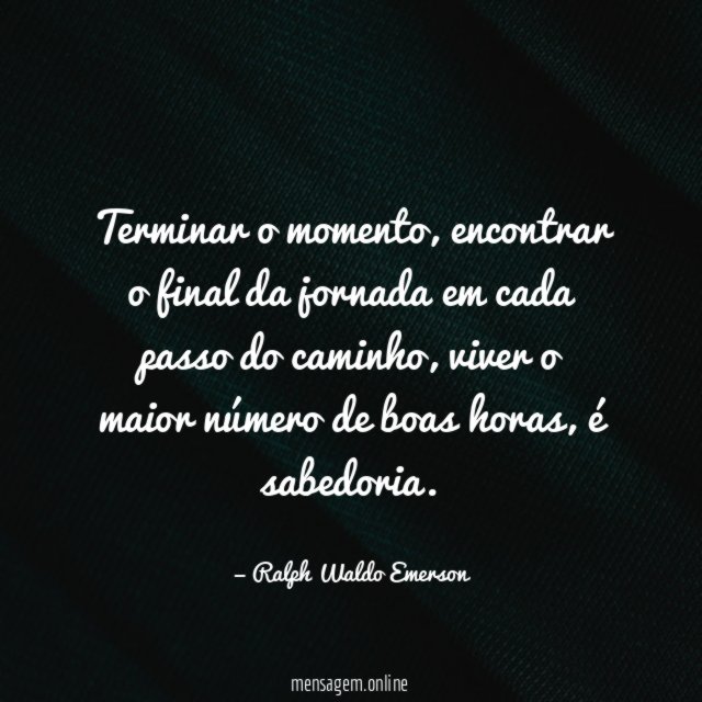 Terminar o momento