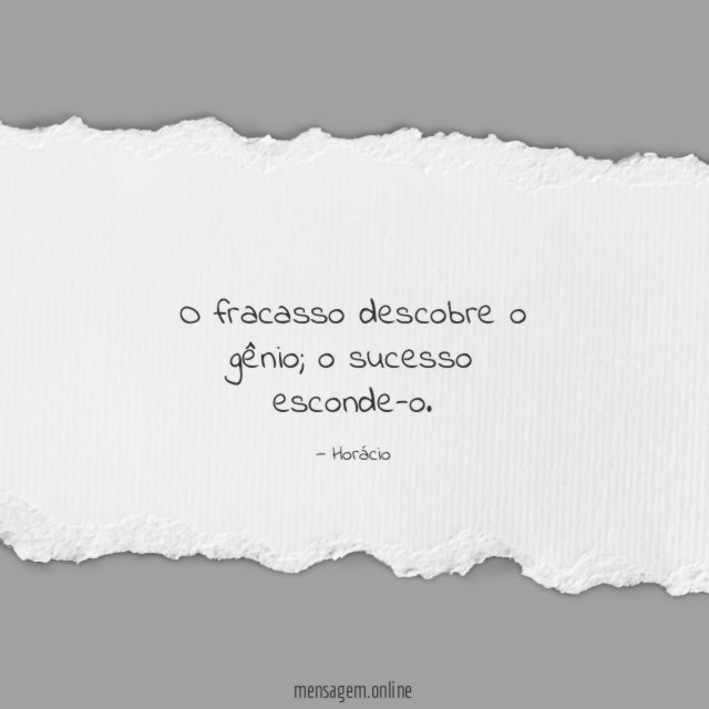 O fracasso descobre o gênio