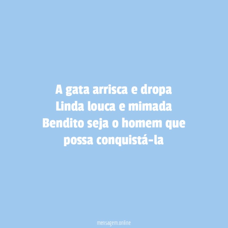 A gata arrisca e dropa Linda louca e mimada Bendito