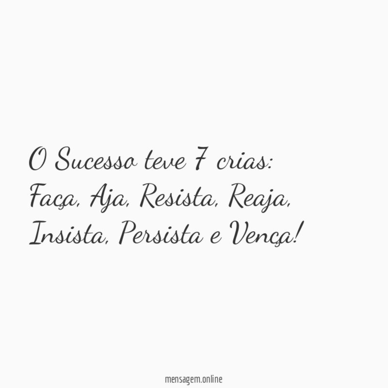O Sucesso teve 7 crias: