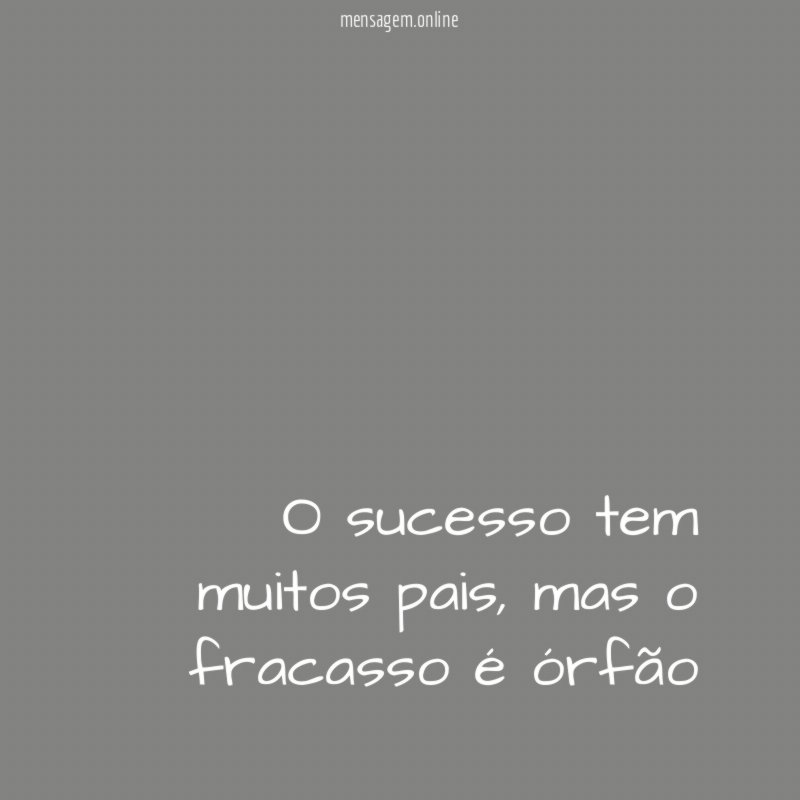 O sucesso tem muitos pais