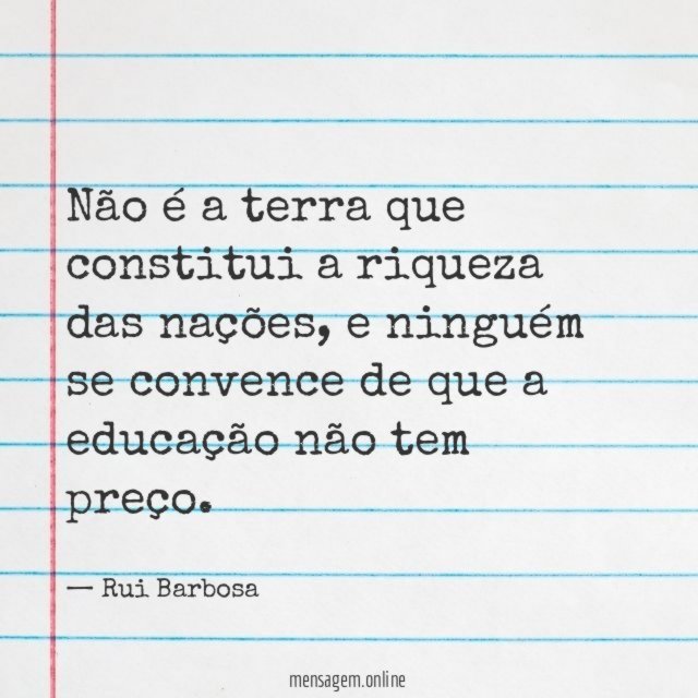 Não é a terra que constitui a riqueza das nações