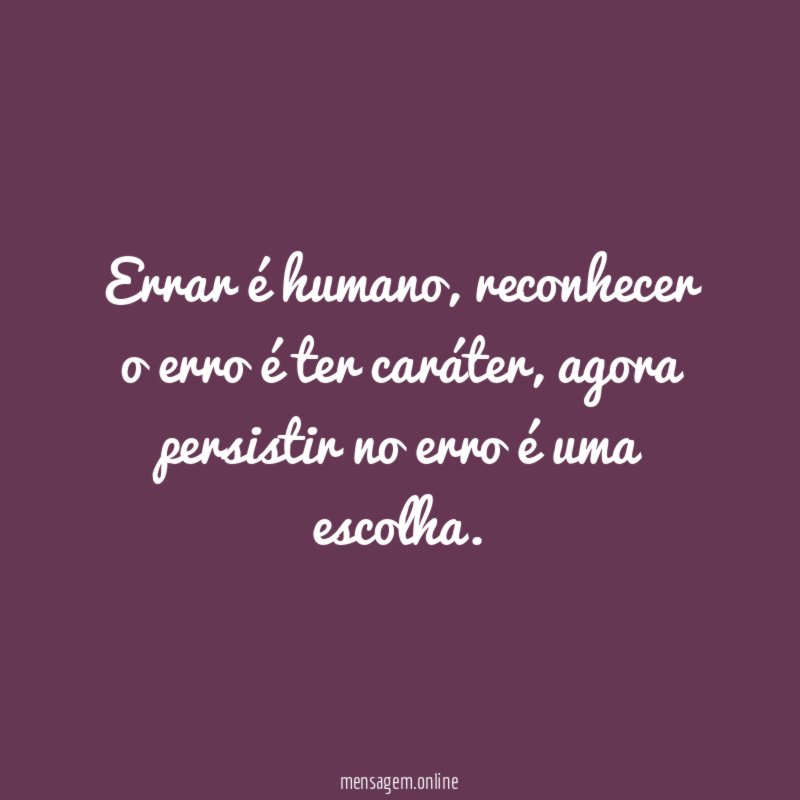 Errar é humano
