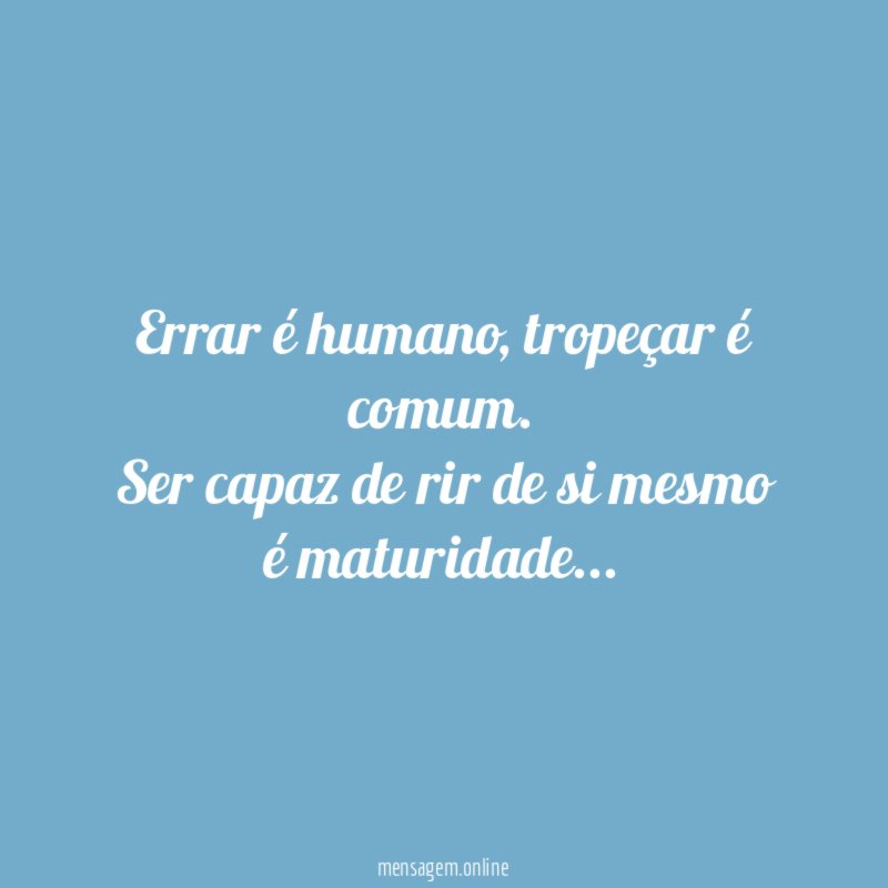 Errar é humano