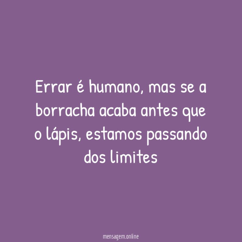 Errar é humano