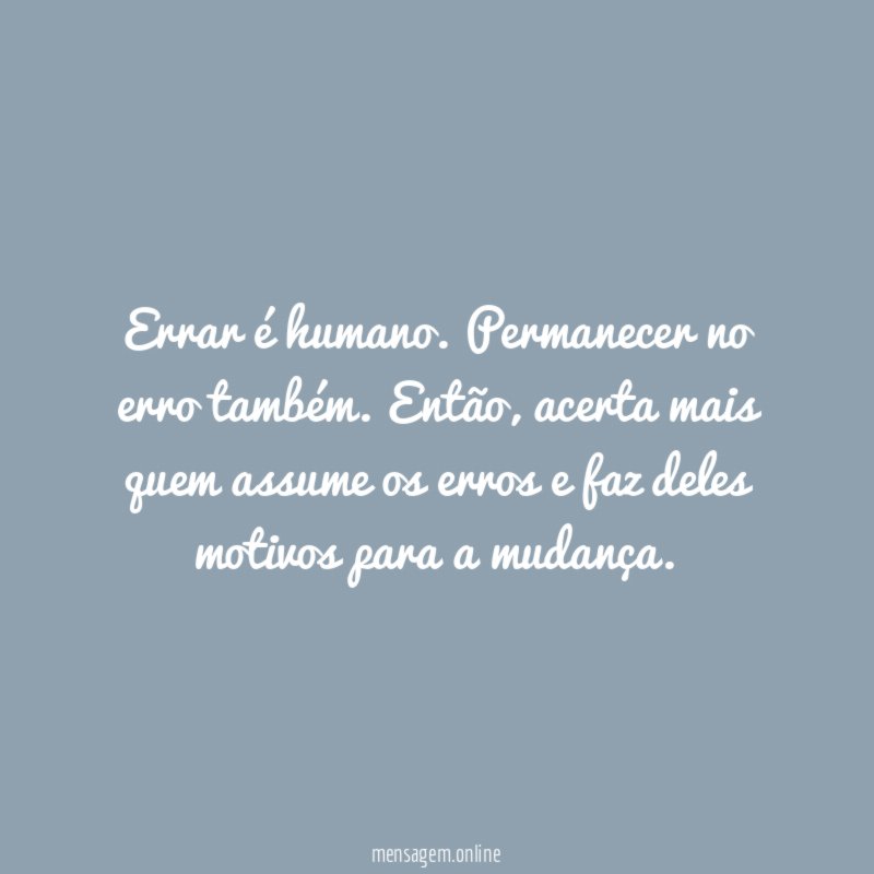 Errar é humano