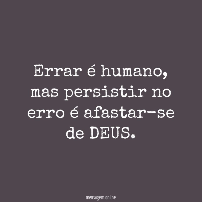 Errar é humano