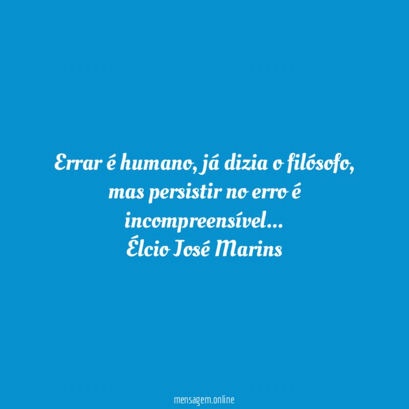 Errar é humano