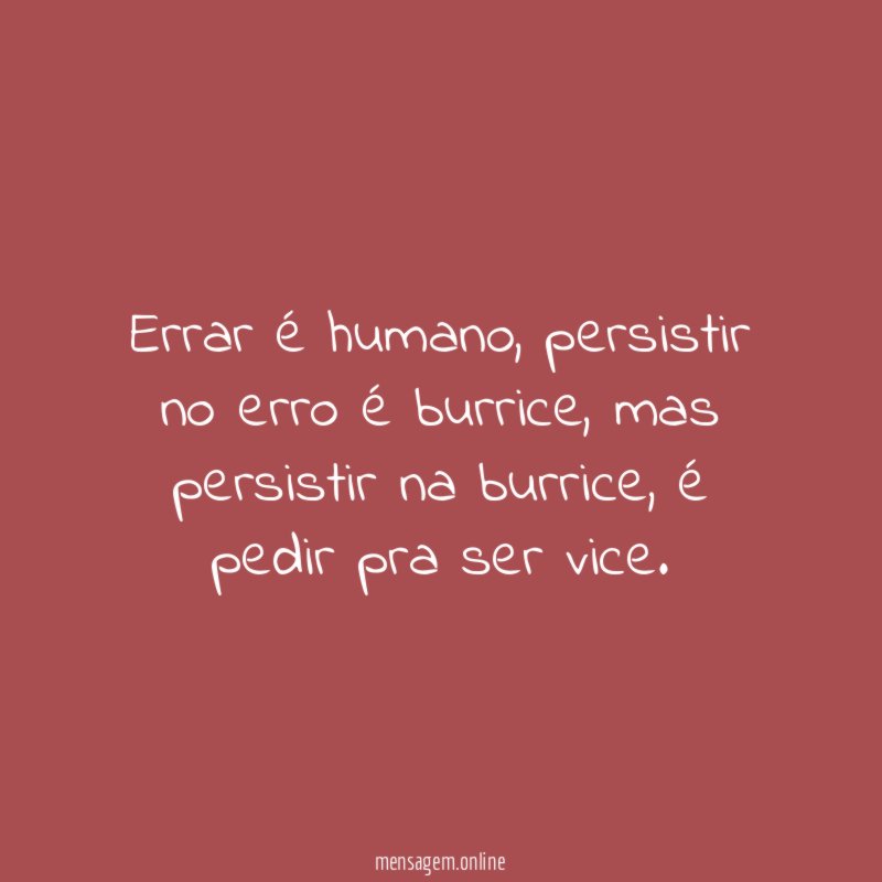 Errar é humano