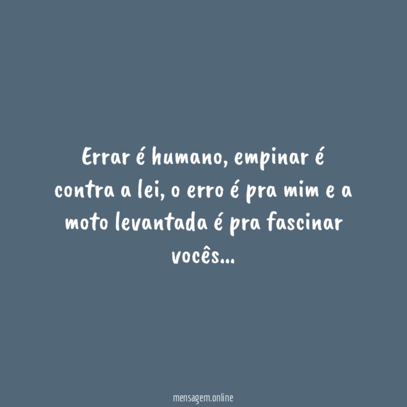Errar é humano
