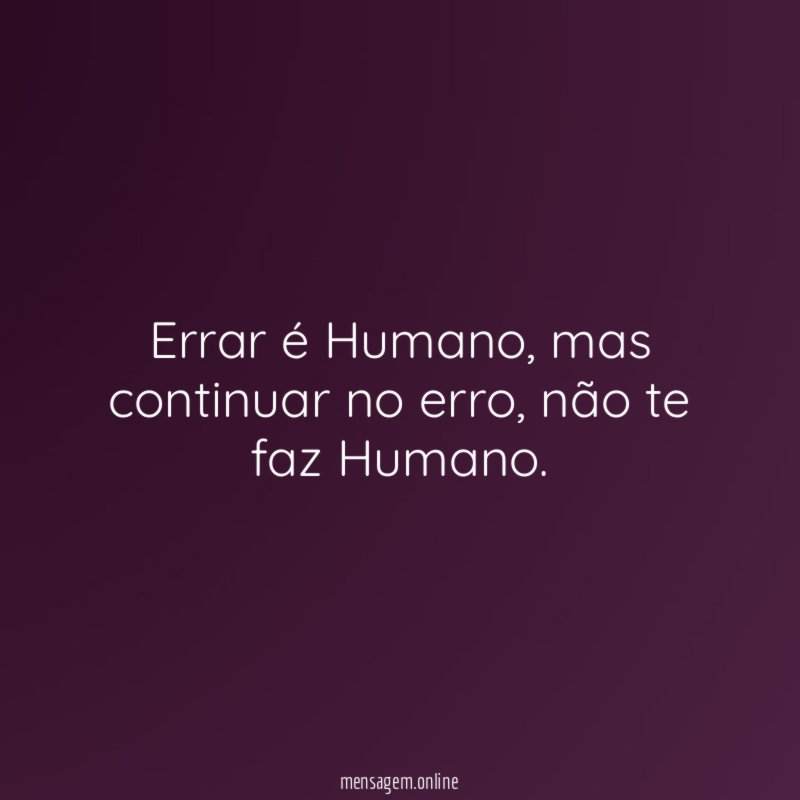Errar é Humano