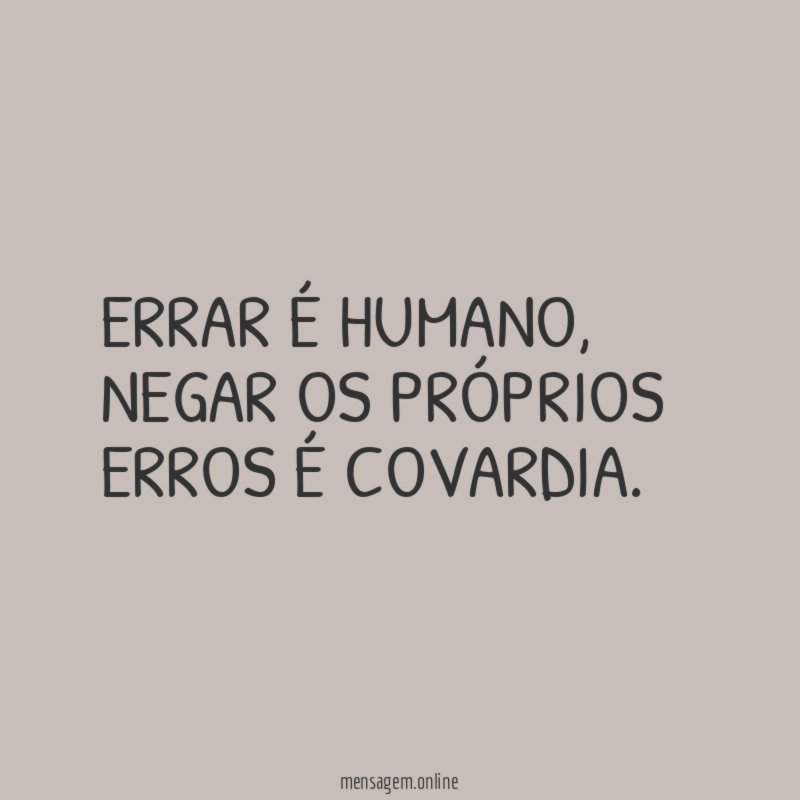 Errar é humano