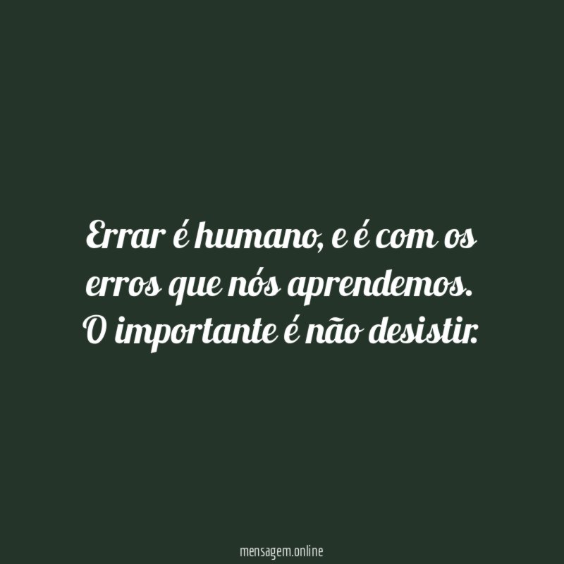 Errar é humano