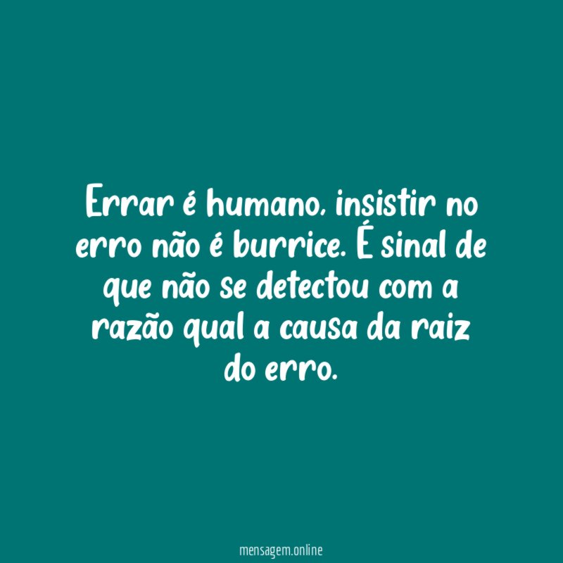 Errar é humano