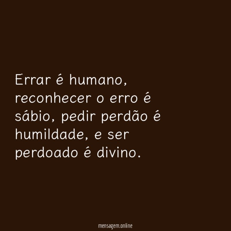 Errar é humano