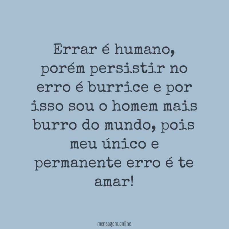 Errar é humano