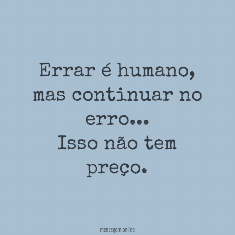 Errar é humano
