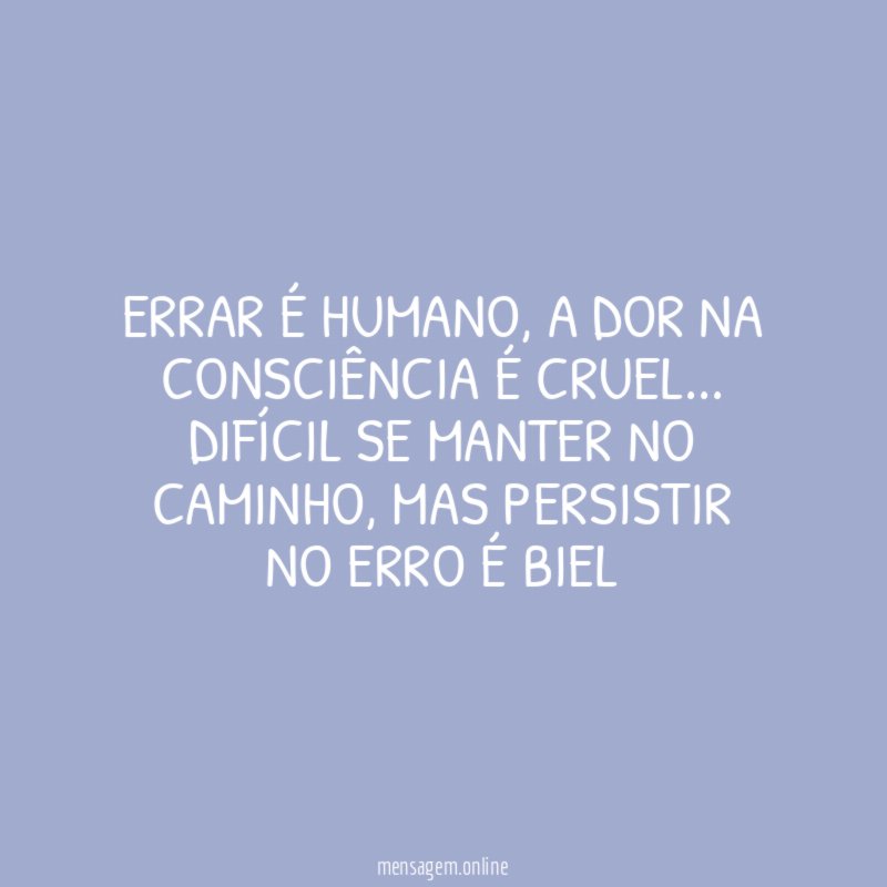 Errar é humano