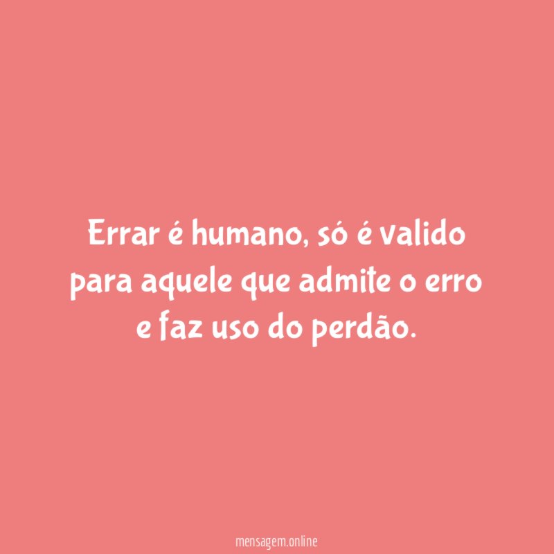 Errar é humano