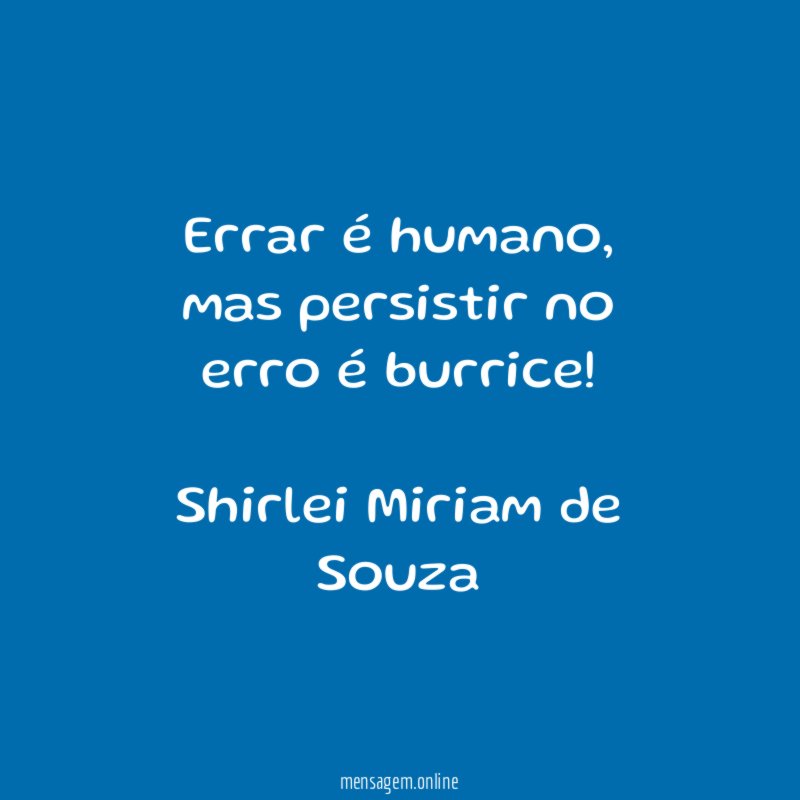 Errar é humano