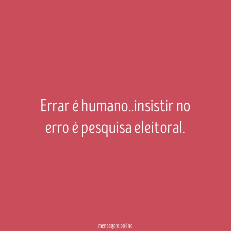 Errar é humano