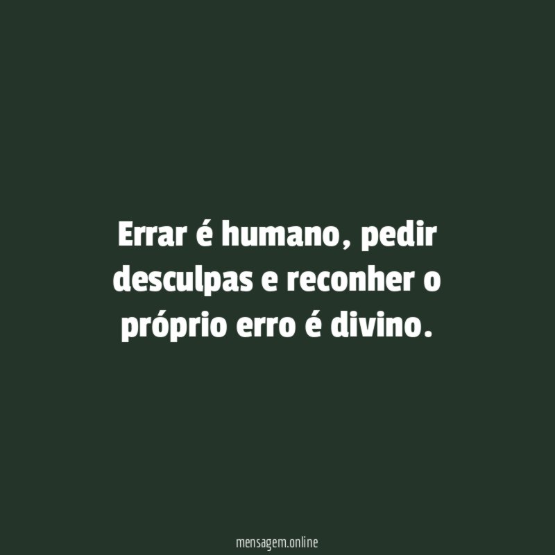 Errar é humano