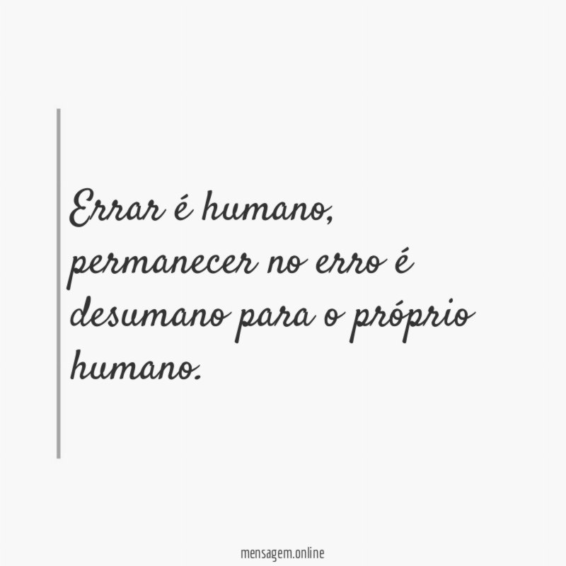 Errar é humano