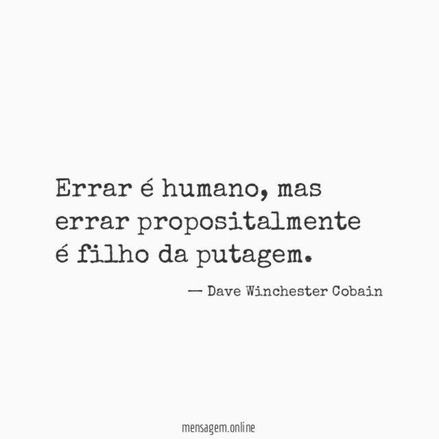 Errar é humano