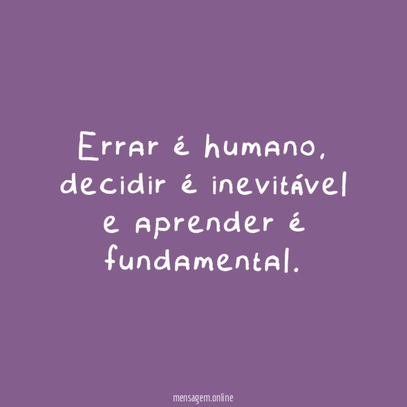 Errar é humano