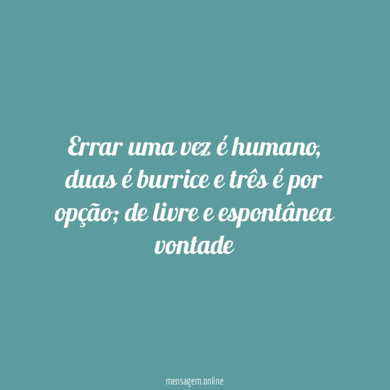 Errar uma vez é humano