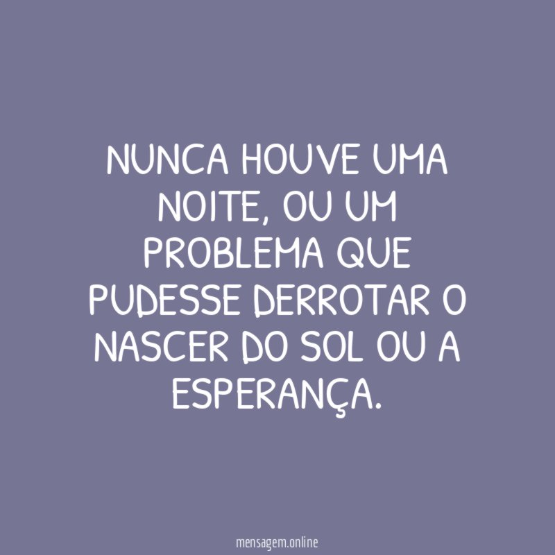 Nunca houve uma noite
