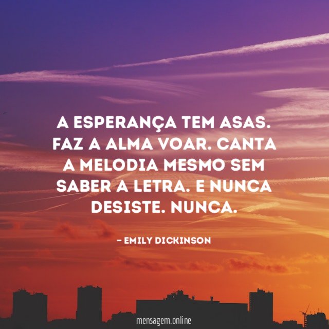 A esperança tem asas