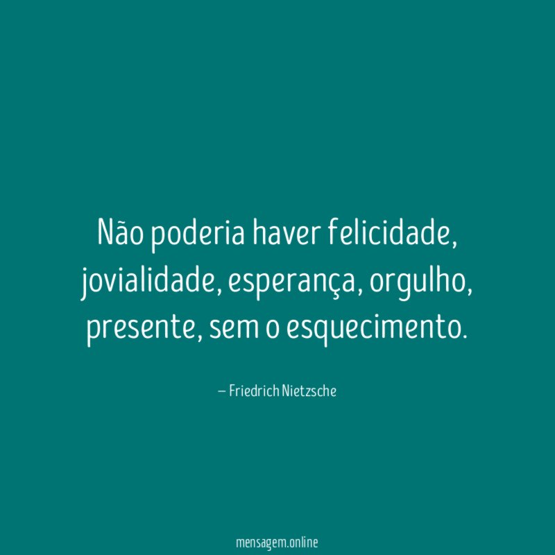 Não poderia haver felicidade