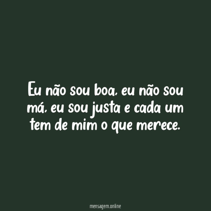 Eu não sou boa