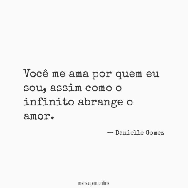 Você me ama por quem eu sou