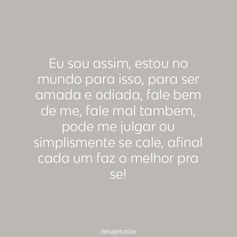 Eu sou assim