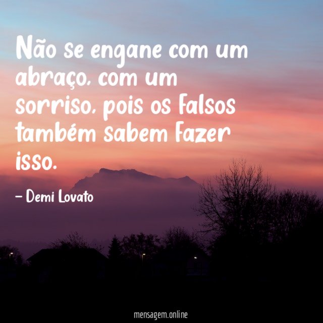 Não se engane com um abraço