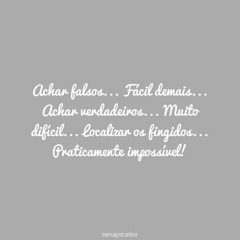 Achar falsos
