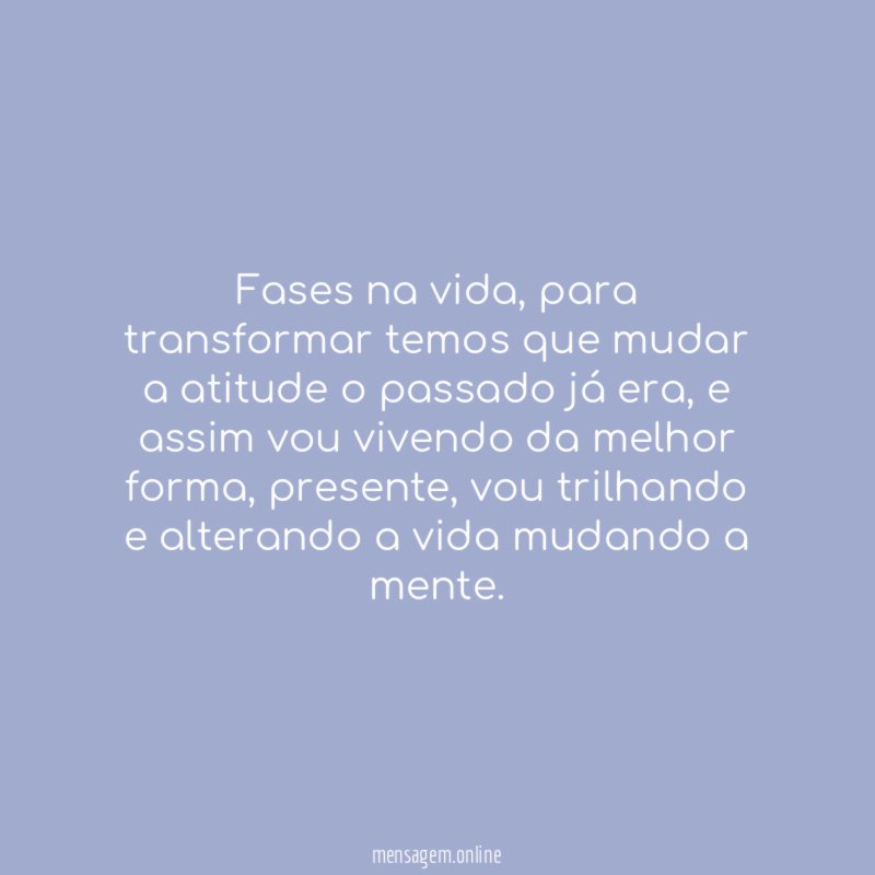 Fases na vida