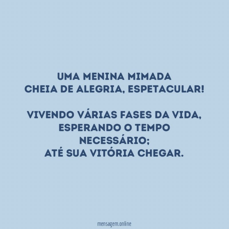 Uma menina mimada Cheia de alegria