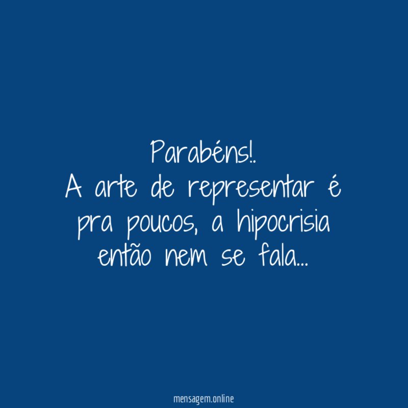 Parabéns !.